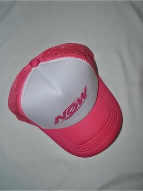 NOW Pink and White Trucker Hat